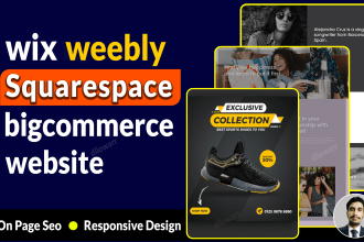 create or recreate squarespace website , wix website design