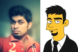 draw you as a funny yellow cartoon character