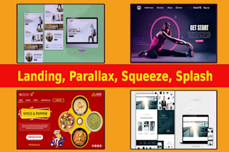 do landing, parallax, squeeze, splash page design