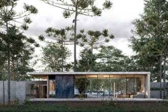 render high quality 3d exterior architectural visualization