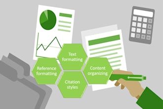 do formatting and reference editing for manuscript