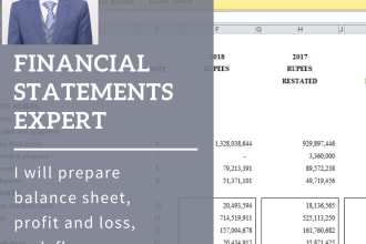 prepare balance sheet, profit and loss, cash flow statements