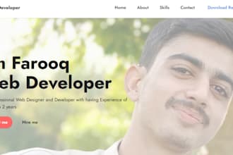 develop a stunning portfolio website