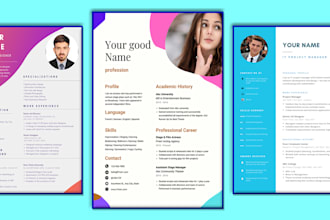 design professional CV resume design in 24h