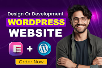 develop your wordpress business website, blog website design with elementor pro