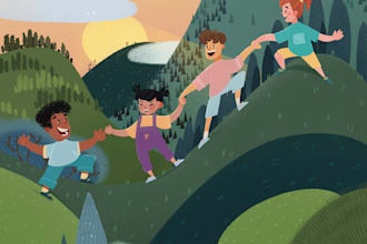 draw stylized illustrations in cartoon style