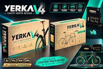 design outstanding carton box packaging with dieline , print ready file