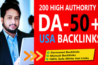 create 200 high authority USA backlinks