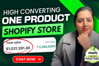 create passive income one product shopify store website
