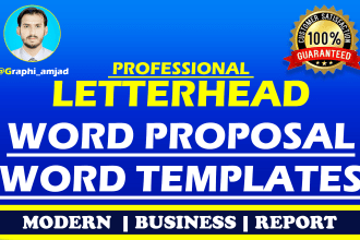 design profiles, brochures, reports or proposals in ms word