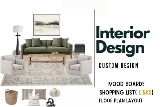 design a your airbnb ,mood boards , shopping list