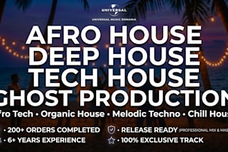 be your ghost producer, afro house, deep house and tech house ghost production