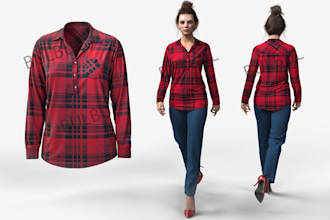 create 3d cloth and render it photorealistic