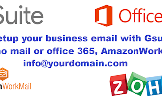 setup, configure and fix office 365, gsuite, outlook, AWS workmail