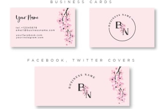 do premade cherry blossom mini branding kit