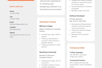 review edit redraft, and proofread your CV resume