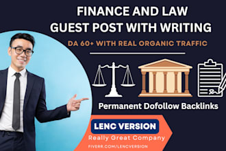 publish guest post on finance or law blog with permanent backlink