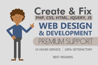 fix php bugs, html error, mysql error and develop php web