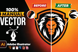 manually edit, recreate, or convert logo to vector