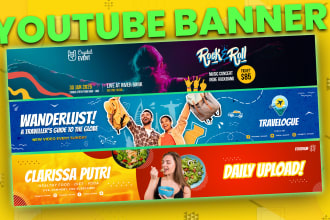design  a youtube  channel art banner