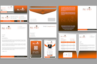 design a professional business card, letterhead, and stationery items