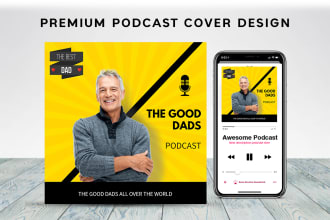 design a professional podcast cover art and podcast cover design