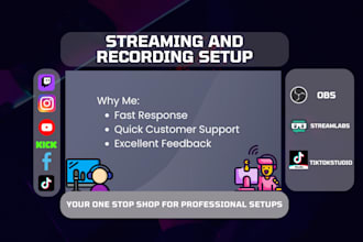 set up or fix streamlabs and obs for twitch youtube facebook or tiktok