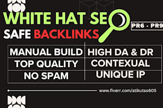 build 500 usa do follow pr6 to pr9 backlinks for top search ranking