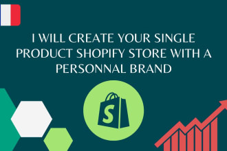 create your single product shopify dropshipping store with a personnal brand