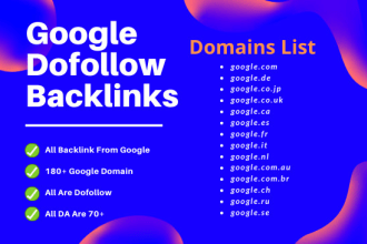 provide 150 google do follow backlinks for any niche