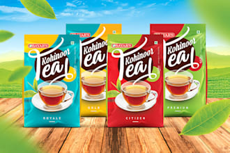 design premium pouch, packaging with mockup 3d