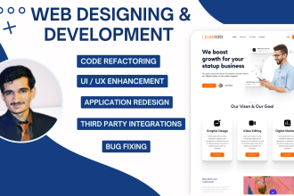 reskin, redesign, customize and debug website in react HTML CSS js bs