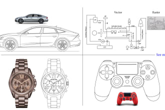 draw vector line art for any product, cnc, laser cutting and engraving