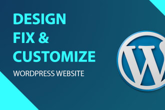 design, fix and customize wordpress website