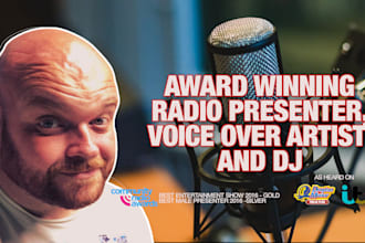 record a professional british voice over for radio and TV