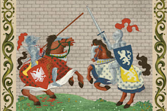 draw medieval art, tarot, renaissance illustration