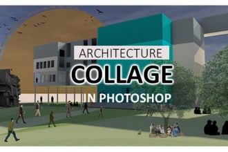 create architecture collage in adobe photoshop