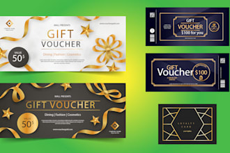design custom gift vouchers and  loyalty cards