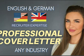 create your cover letter anschreiben in english or german