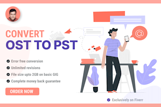 convert your ost, olm, olk file to pst format