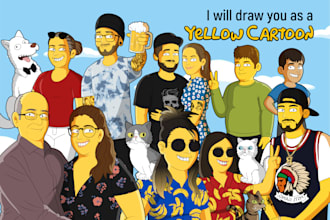 turn you in a yellow cartoon character