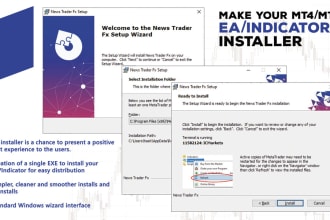 make an exe installer setup for your mt4 mt5 ea indicator
