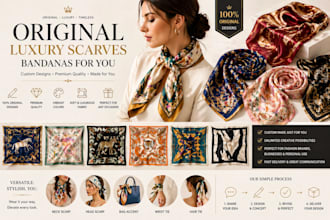 create original luxury scarves bandanas for you
