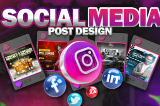 design amazing social media posts graphics for facebook, instagram ads