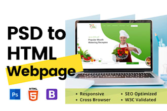 convert PSD to HTML using bootstrap