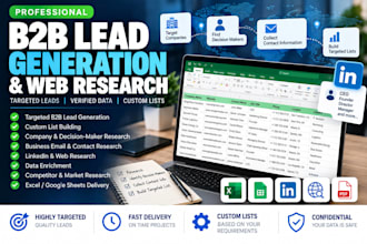 do b2b lead generation and web research