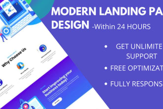 design attractive landing page within 24 hours