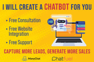 create a chatbot for facebook messenger,instagram,website using manychat