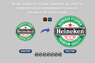 redesign or fix your low res images or vectorize logo