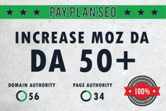 increase your moz domain authority da up to 50plus
